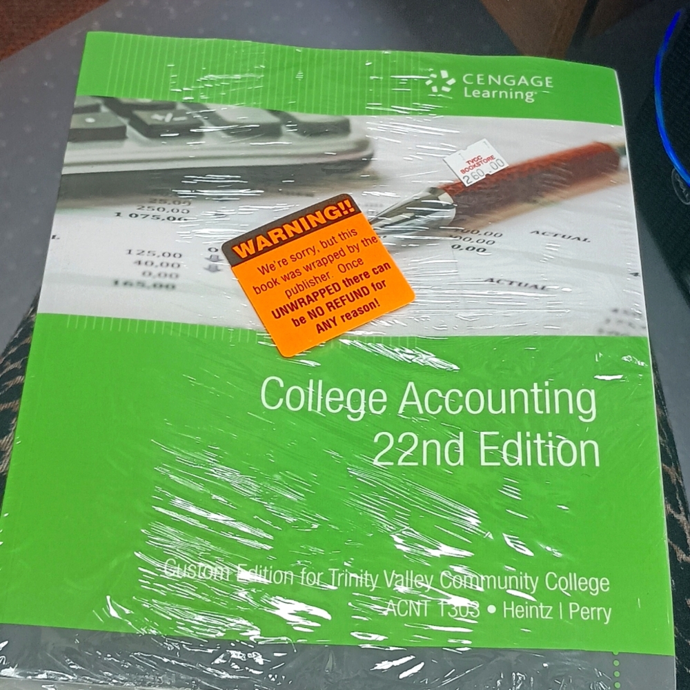 College Accounting 22nd Edition ACNT 1303 Cengage Learning